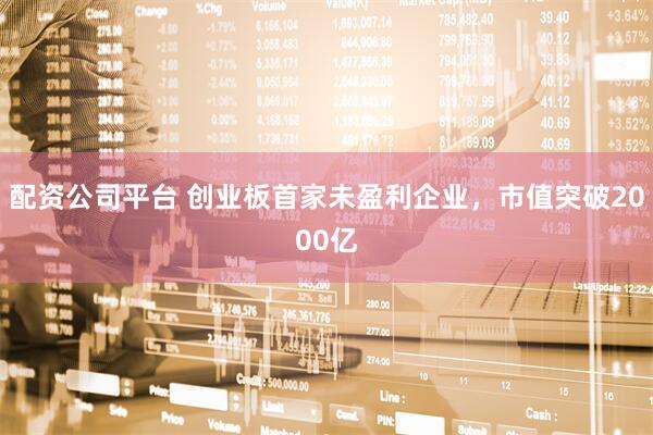配资公司平台 创业板首家未盈利企业，市值突破2000亿